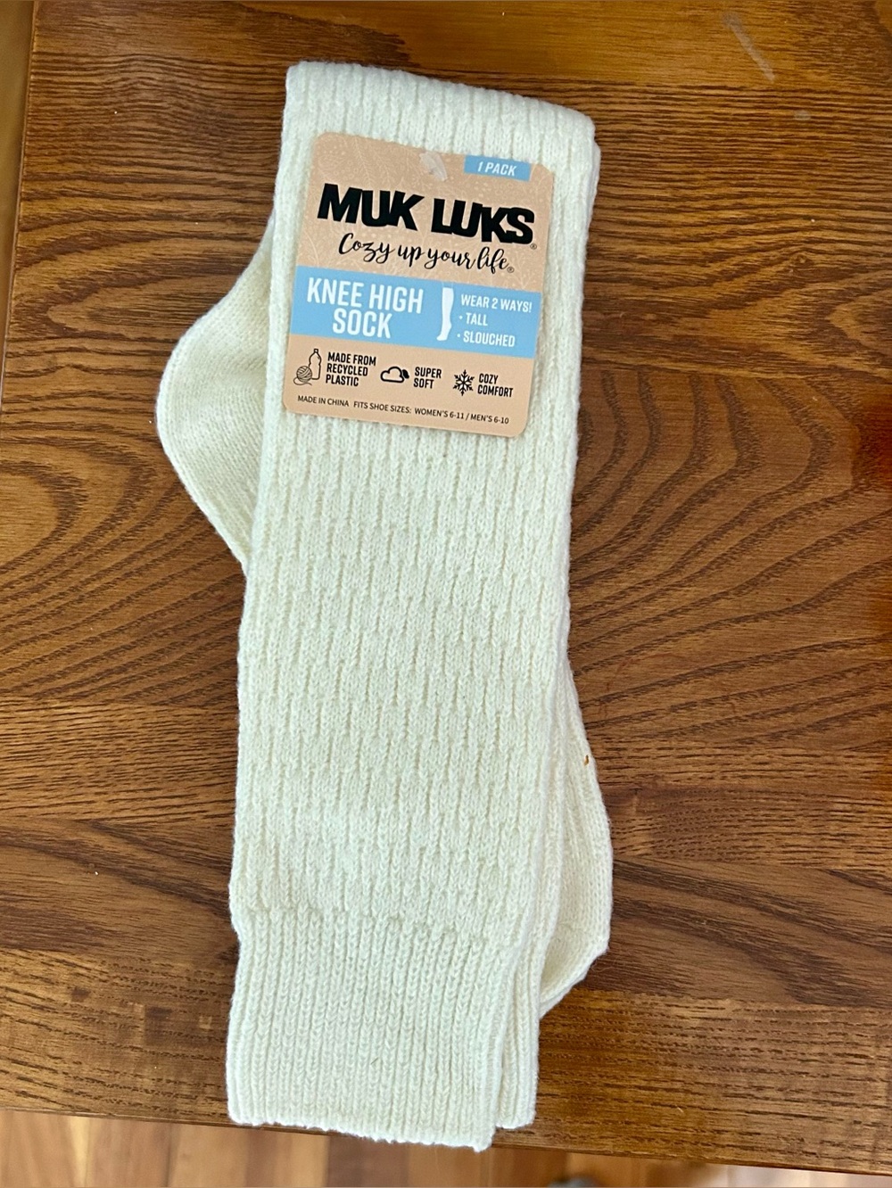 Women’s Muk Luks Knee High Boot Socks NEW